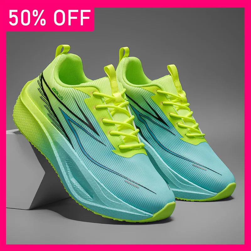 Unisex Sports Shoes Trendy Mesh Breathable Professional Running Shoes Outdoor Fitness Comfortable Lace-Up Sports Shoes for Men