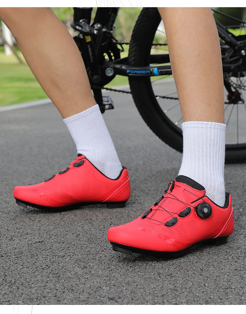 Scarpe da ciclismo da uomo e da donna per bici da strada, competizione e velocità, scarpe sportive da ciclismo autobloccanti con tacchette SPD
