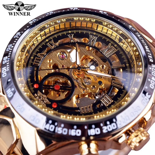 Reloj mecánico automático para hombre en acero inoxidable