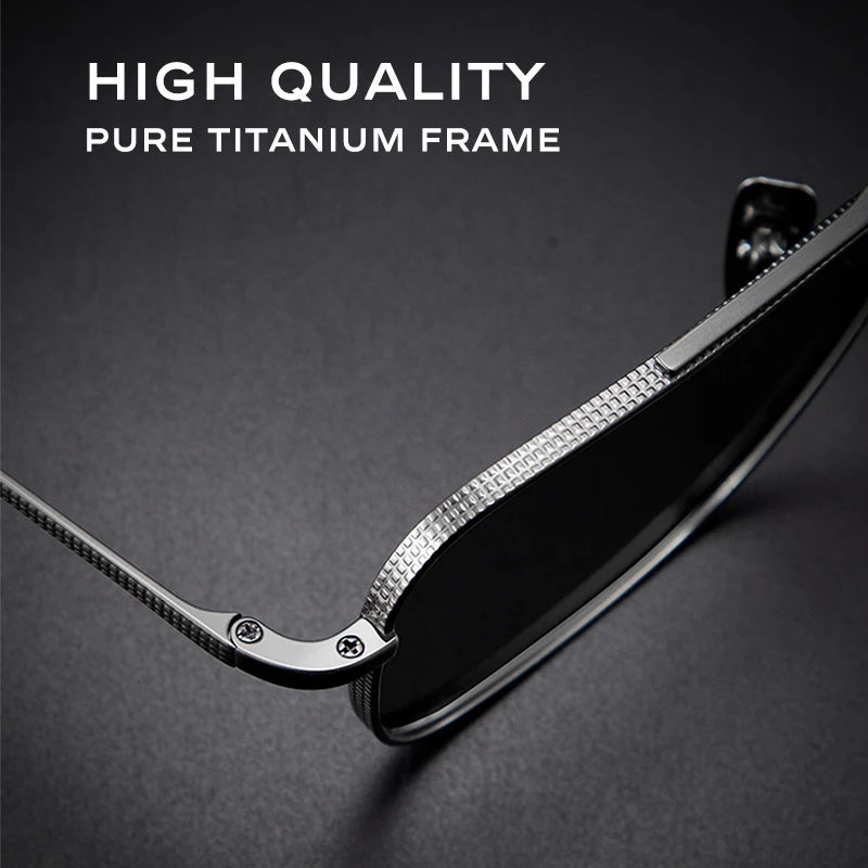 Ochelari de soare polarizați pentru bărbați CAPONI, Seiko, din titan pur, fotocromatici, pentru activități în aer liber și conducere, UV400, ochelari de soare de marcă originală BS50004