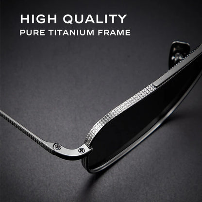 Ochelari de soare polarizați pentru bărbați CAPONI, Seiko, din titan pur, fotocromatici, pentru activități în aer liber și conducere, UV400, ochelari de soare de marcă originală BS50004