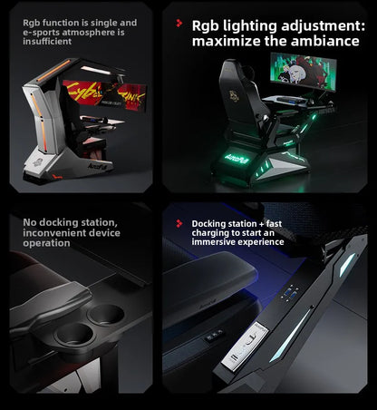 Gaming Office Ergonomic Chair E-sports Pod E-sports Warehouse Cockpit Space Cabin Desk Computer Armchair Ergonomic Chairs