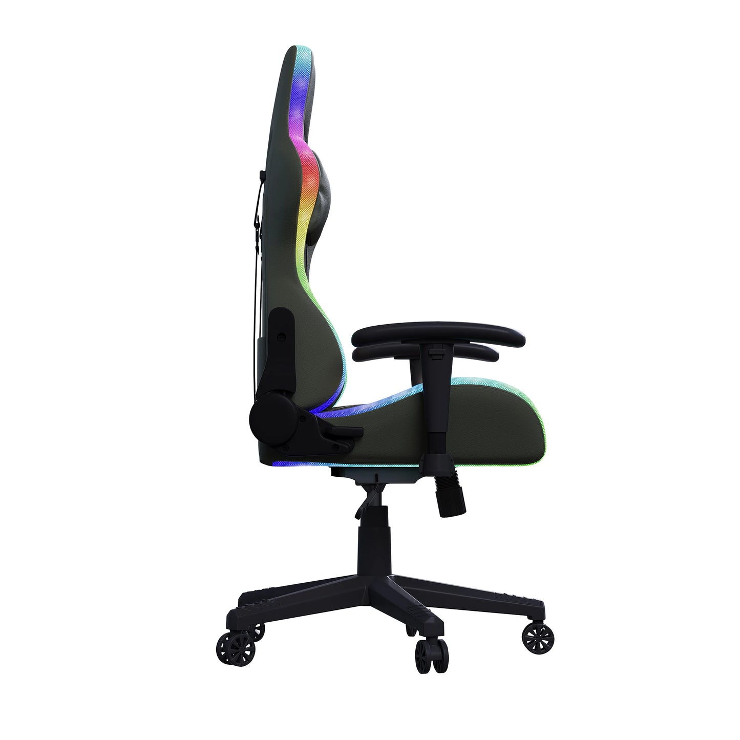 Ergonomic Office Chair with Lumbar Massage, RGB LED Lighting, Reclining Backrest, Adjustable Armrests & Executive Gaming Chair for Home Office