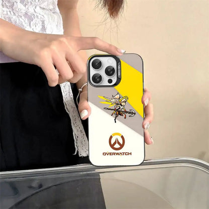 Game O-Overwatch -pikselityylinen puhelinkuori iPhone 17 16 15 14 13 12 11 Pro MAX -malleille – matta, iskunkestävä, putoamissuojattu takakuori