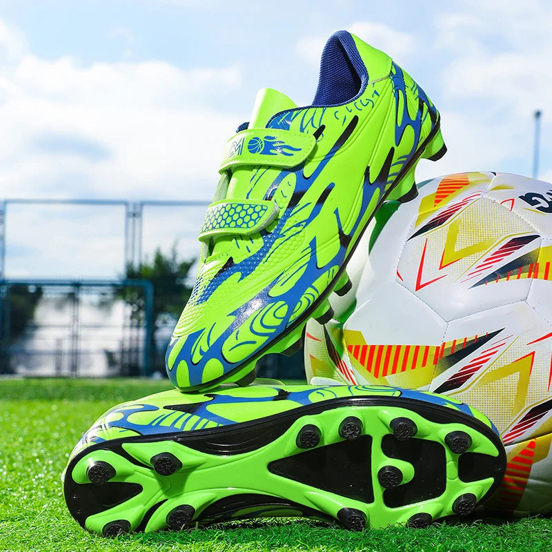 Chaussures de Football pour enfants, crampons de Football en plein air, chaussures de sport professionnelles pour garçons et filles, bottes de terrain de Football de haute qualité pour enfants