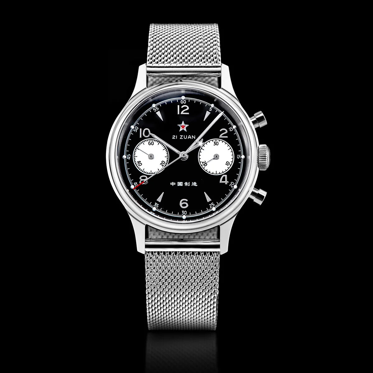 1963 Panda Pilot Chronograph Watch Men 40mm Air Force Sapphire Senior ST1901 Mechanical Wristwatches Retro Clock Men's Watch