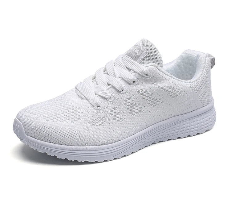 Women's Sneakers 2025 New Fashion Breathable Trainers, Comfortable Sneakers Mesh Fabric Lace-Up, Women's Tennis Shoes