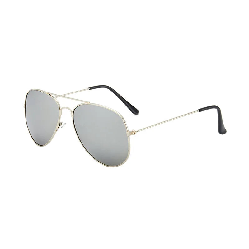 Ochelari de soare pentru copii de la mărci de modă, ochelari cu lentile oglindă, ochelari de soare metalici în stil pilot pentru fete și băieți, ochelari de soare pentru copii, ochelari pentru copii, ochelari de protecție