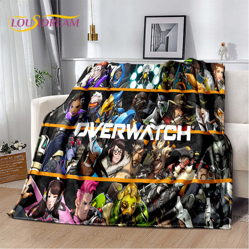 Overwatch Game Gamer DVA  Reaper Soft Plush Blanket,Flannel Blanket Throw Blanket for Living Room Bedroom Bed Sofa Picnic Kid 3D