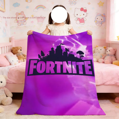 F-Fortnite Logo Game Blanket For Soft Throw Blanket for Picnic Bed Sofa Home Bedroom Cozy Warm Comfortable