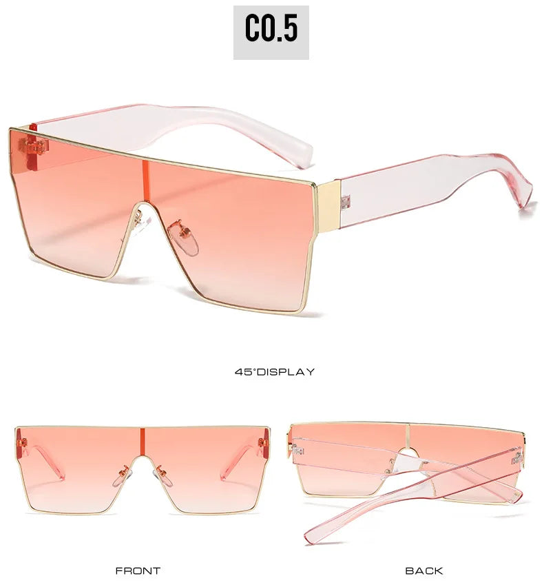 WarBLade Retro Square Sunglasses Men Women 2025 Luxury Brand Designer One Piece Decoration Sun Glasses Men Travelling Eyewear
