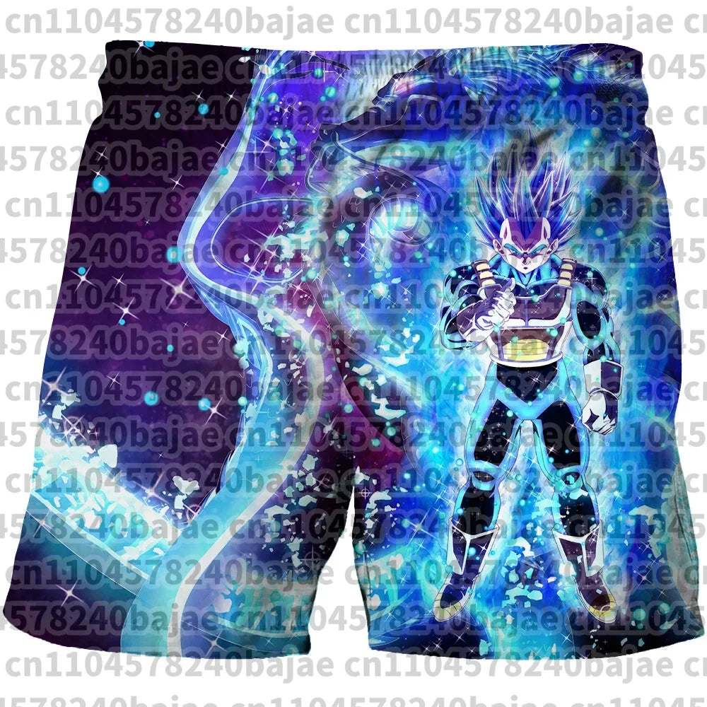 Pantalones cortos infantiles con estampado de Dragon Ball. Pantalones cortos para niños de 3 a 14 años. Pantalones cortos de playa para niños. Bañadores de verano de secado rápido con motivos de dibujos animados.