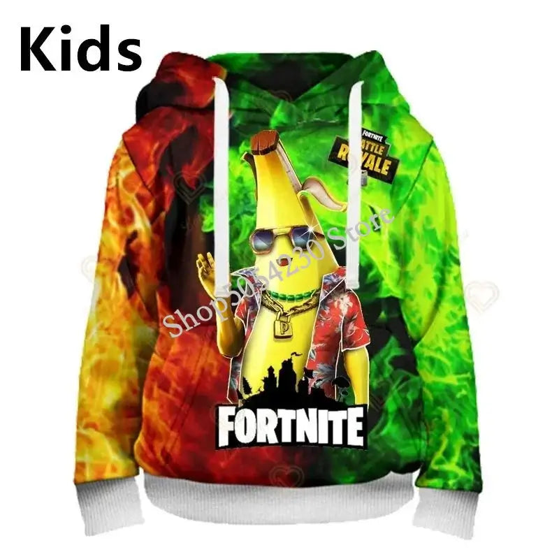 Fortnite Boys Cool Heroes Cosplay Hoodie Cartoon Sweatshirt Kid Clothes Spring Autumn Baby Coat Children Hooded Jacket