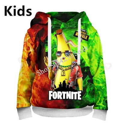 Fortnite Boys Cool Heroes Cosplay Hoodie Cartoon Sweatshirt Kid Clothes Spring Autumn Baby Coat Children Hooded Jacket