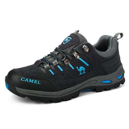 Suede Leather Men's Hiking Shoes Outdoor Trail Trekking Sneakers Men Non-slip Breathable Climbing Shoes Men's Mountain Sports Shoes