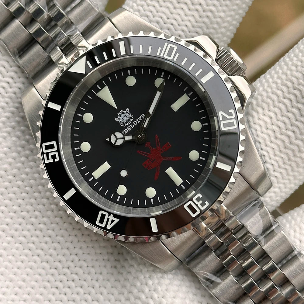 STEELDIVE SD1954 Black Dial 41MM Stainless Steel NH35 Automatic Movement What Ghost Men's 300M Dive Watch Sapphire Glass