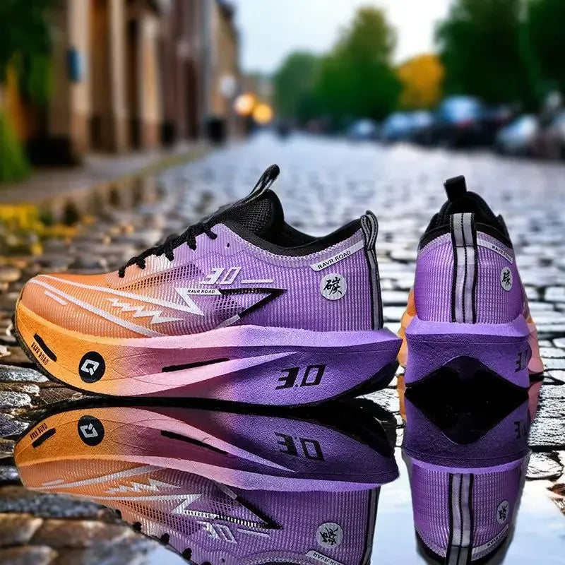 Running Shoes with Specialty Carbon Plate, Marathon Men’s Sports, Breathable, Lightweight, Comfortable Women’s Athletic Non-Slip Sneakers