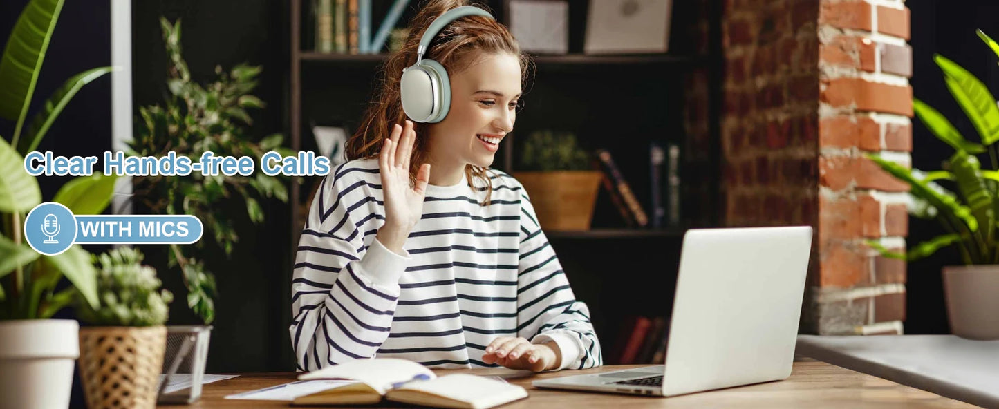NC95 Hybrid Active Noise Cancelling Headphones Wireless Bluetooth 6.0 Over Ear Headphones with 65H Playtime, Hi-Res Audio, Knob Control