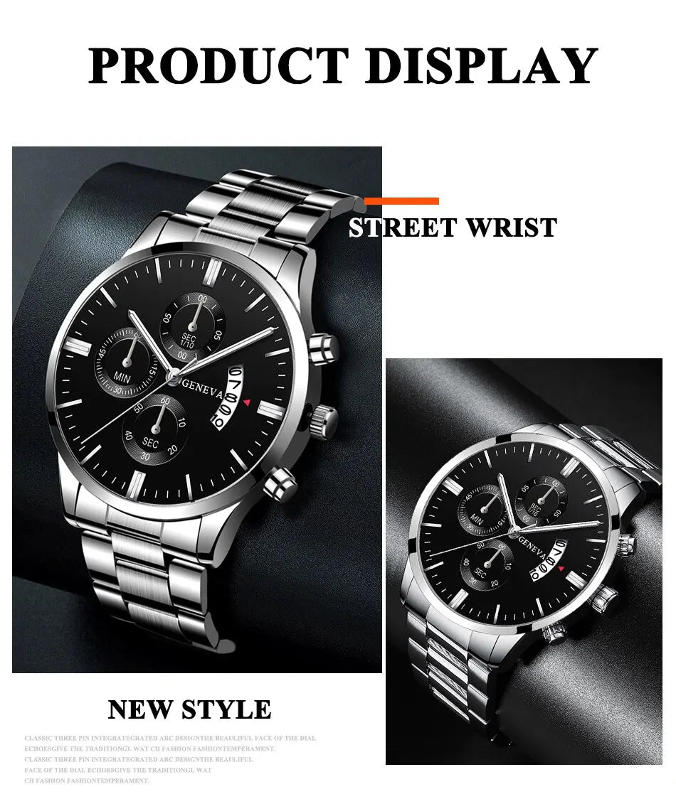Mode Herenhorloge Luxe Kalender Kwarts polshorloge Zakelijke horloges Herenklok Herenarmband