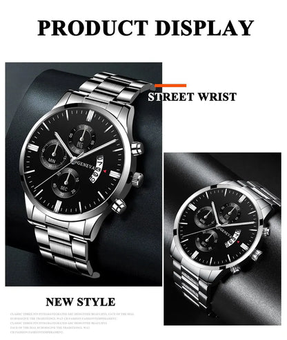 Mode Herenhorloge Luxe Kalender Kwarts polshorloge Zakelijke horloges Herenklok Herenarmband