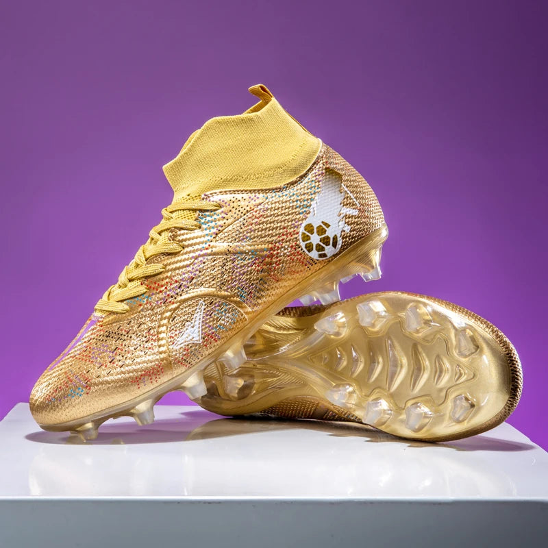 New Men Football Boots Training Soccer Shoes Breathable Grass Cleats Match Long Spikes Indoor Sneakers Ultralight Drop Shipping