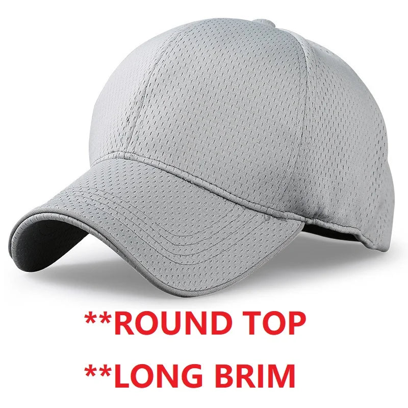 Big Head Plus Size Summer Mesh Baseball Cap for Men Women Trucker Breathable Hat Adjustable for Outdoor Sports Running