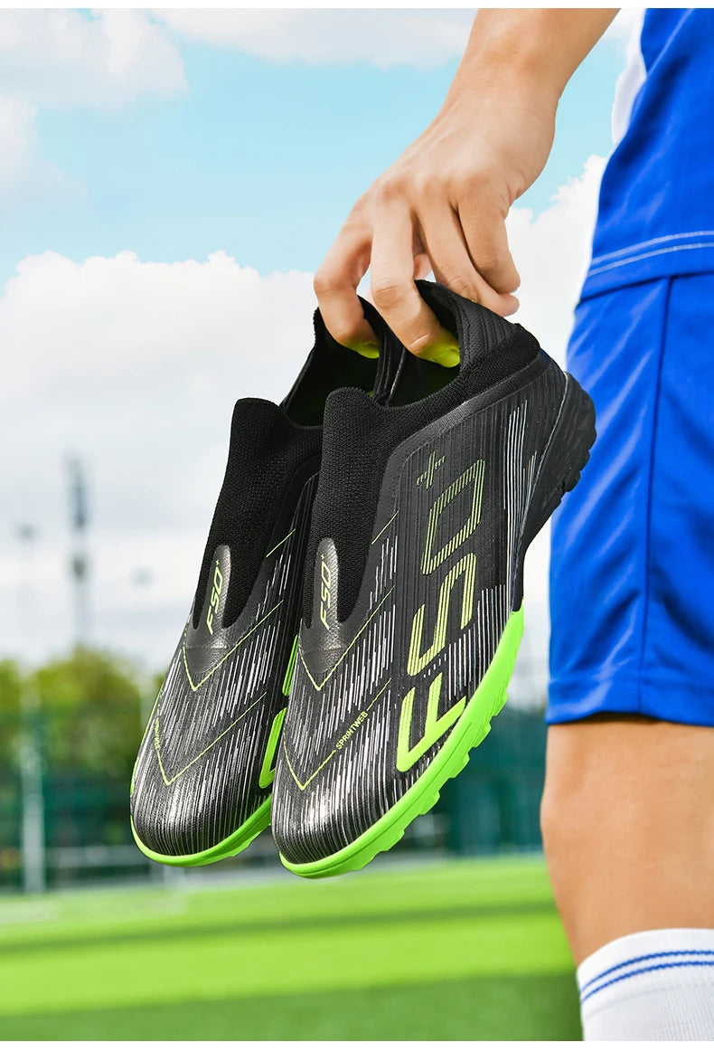 New Men Football Boots Match Grass Cleats High-quality Soccer Shoes Futsal Sneakers Non-Slip Indoor Hot-selling High-top Outdoor