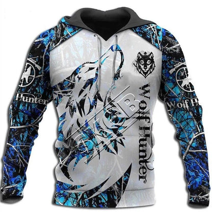 Moda Otoño: sudaderas con capucha con estampado de león y lobo, piel de tigre blanco en 3D por toda la prenda, sudadera de hombre, chaqueta unisex con cremallera, chaqueta informal