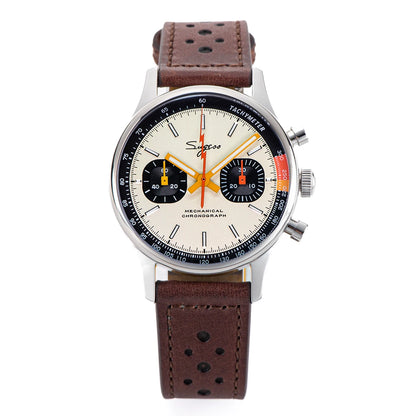 Sugess Pilot Watch ST19 Origin Movement Swanneck Wristwatch Mechanical Chronograph Sapphire Crystal Military Limited Racing 1963