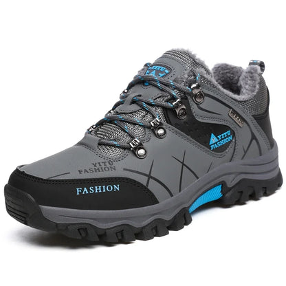 Suede Leather Men's Hiking Shoes Outdoor Trail Trekking Sneakers Men Non-slip Breathable Climbing Shoes Men's Mountain Sports Shoes