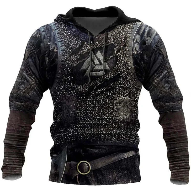 2024 Mens Hoodies Eagle Tattoo Pattern Vikings 3D Printed Fashion Casual Harajuku Hip Hop Autumn And Winter Oversized Sudaderas, Produit gaming premium Fraquane, équipements gamer