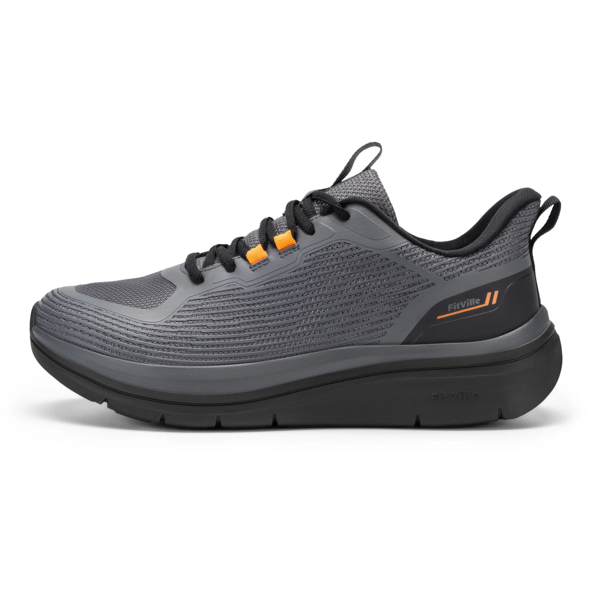 Fittington Men's Walking Shoes Extra Wide Sneakers Comfortable Lightweight Running Sports Shoes with Arch Support for Flat Feet