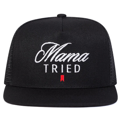 2PCSSET Unisex Mama TRIED Embroidery Hip-hop Net Hats Spring Summer Outdoor Adjustable Sports Casual Baseball Caps Sunscreen Hat