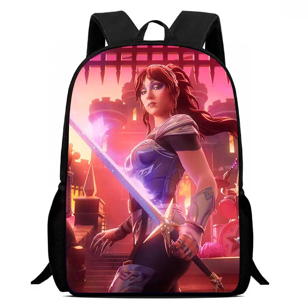 Kids School Backpack Cartoon Fort-nite Bags for Girls Boys Durable Lightweight Large Capacity Breathable