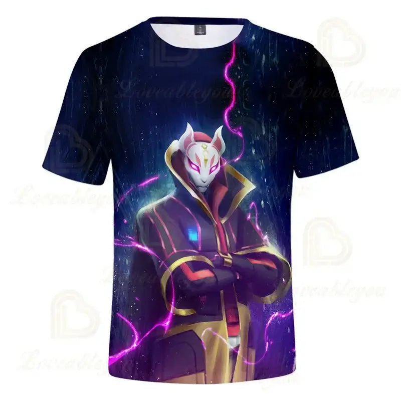 T-shirt 3D Fortnite Victory Game per bambini e neonati, stile Harajuku, top Battle Royale Hero carino per bambini, maschi e femmine