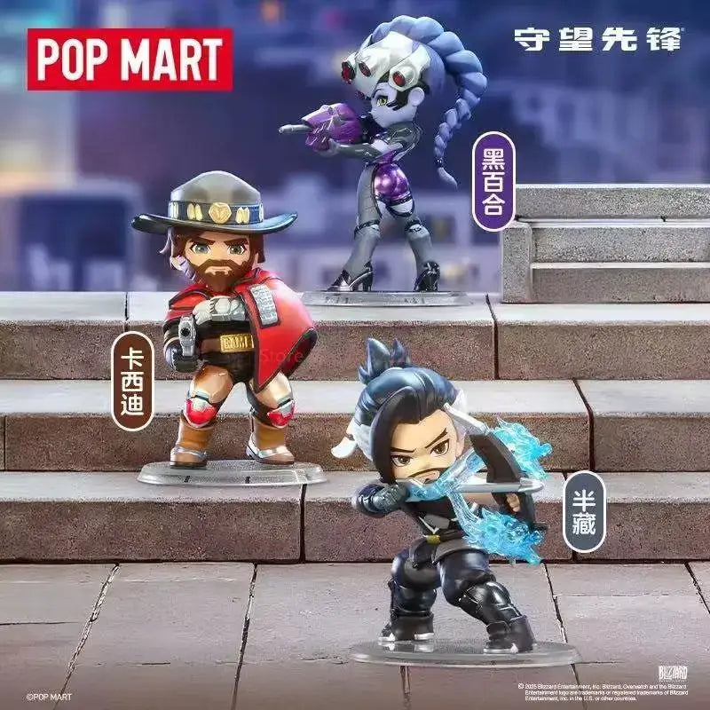 POP MART Genuine Overwatch Play Of The Game Series Blind Box PVC Collectible Figurines Desktop Ornaments Girl Toy Model For Fans