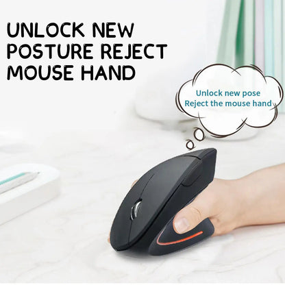 2.4G Wireless Mouse Vertical Game Mouse Ergonomics 1600DPI PC Laptop Office Mini Game Mouse