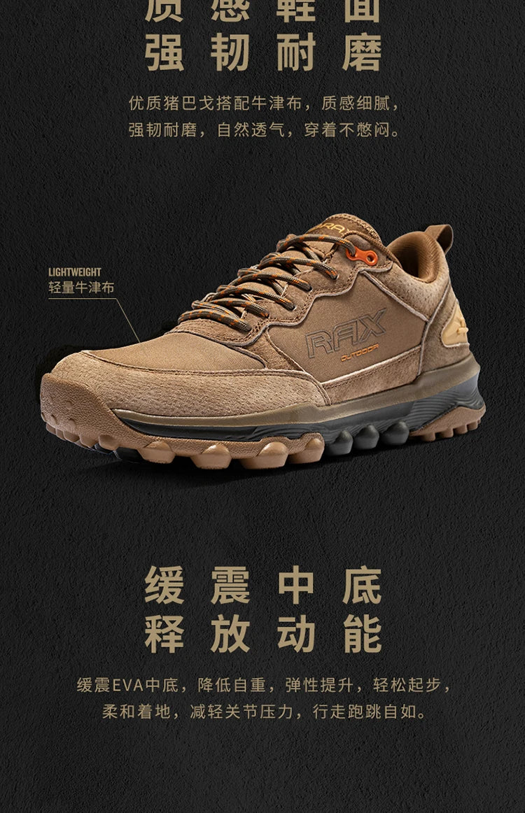 RAX Winter Hiking Boots Men Waterproof Breathable Outdoor Sports Sneakers Trekking Boots Mountain Trekking Shoes Big Size