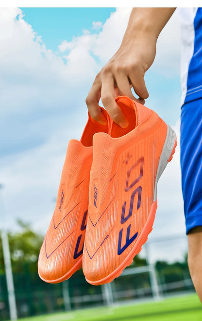 New Men's Football Boots Turf Comfortable Ultralight Soccer Shoes Non Slip Sport Fg Grass Cleats Futsal Indoor Adult Non-Slip