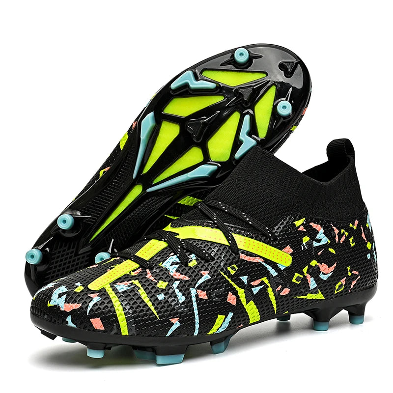LiXingMing Football Boots Men White Professional High-Tops Soccer Society Cleats Football Shoes Non-Slip Match Training Sneakers