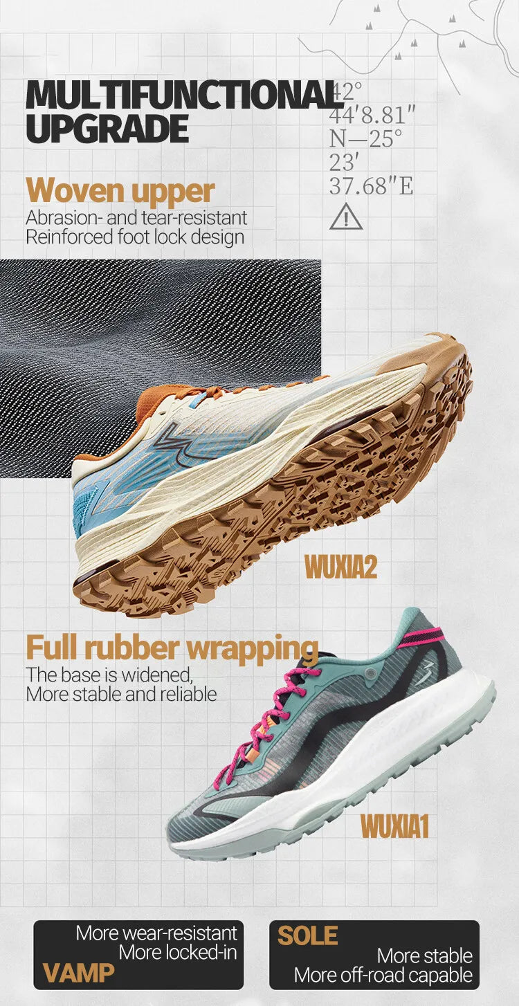 Scarpe da running 361 Degrees WUXIA 2 leggere, traspiranti, ammortizzate, antiscivolo e morbide per outdoor ed escursionismo, sneakers versatili da uomo 672542201