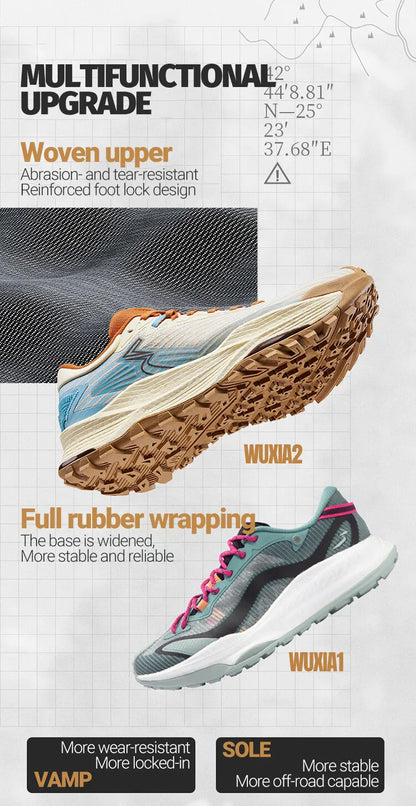 Scarpe da running 361 Degrees WUXIA 2 leggere, traspiranti, ammortizzate, antiscivolo e morbide per outdoor ed escursionismo, sneakers versatili da uomo 672542201