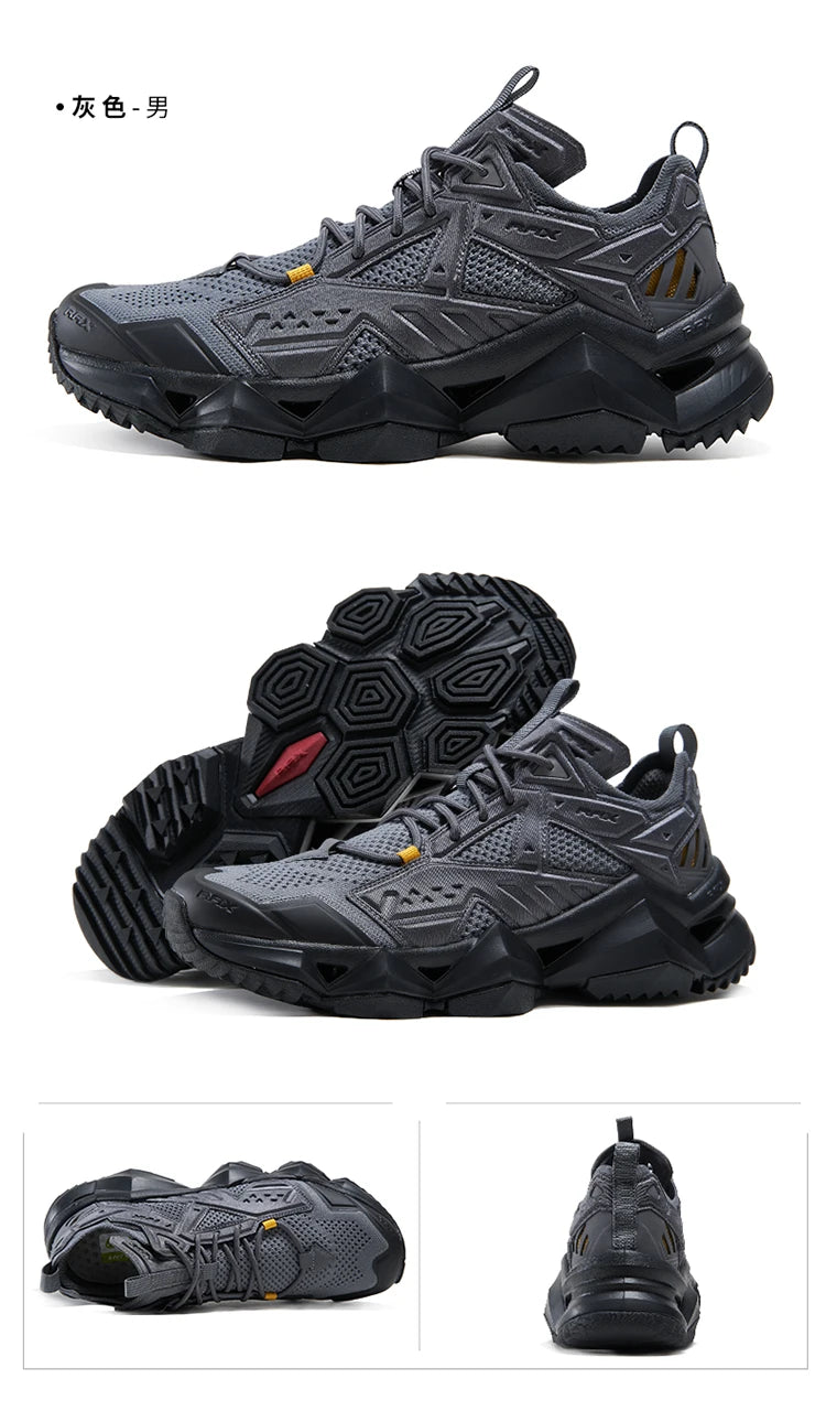 RAX Running Shoes Men & Women Outdoor Sport Breathable Lightweight Sneakers Air Mesh Upper Anti-Slip Natural Rubber Outsole