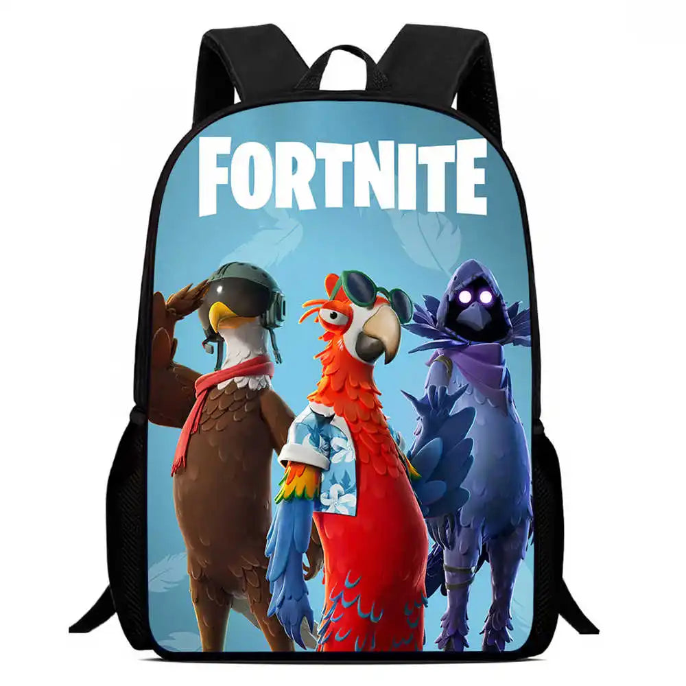 Kids School Backpack Cartoon Fort-nite Bags for Girls Boys Durable Lightweight Large Capacity Breathable