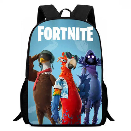 Kids School Backpack Cartoon Fort-nite Bags for Girls Boys Durable Lightweight Large Capacity Breathable