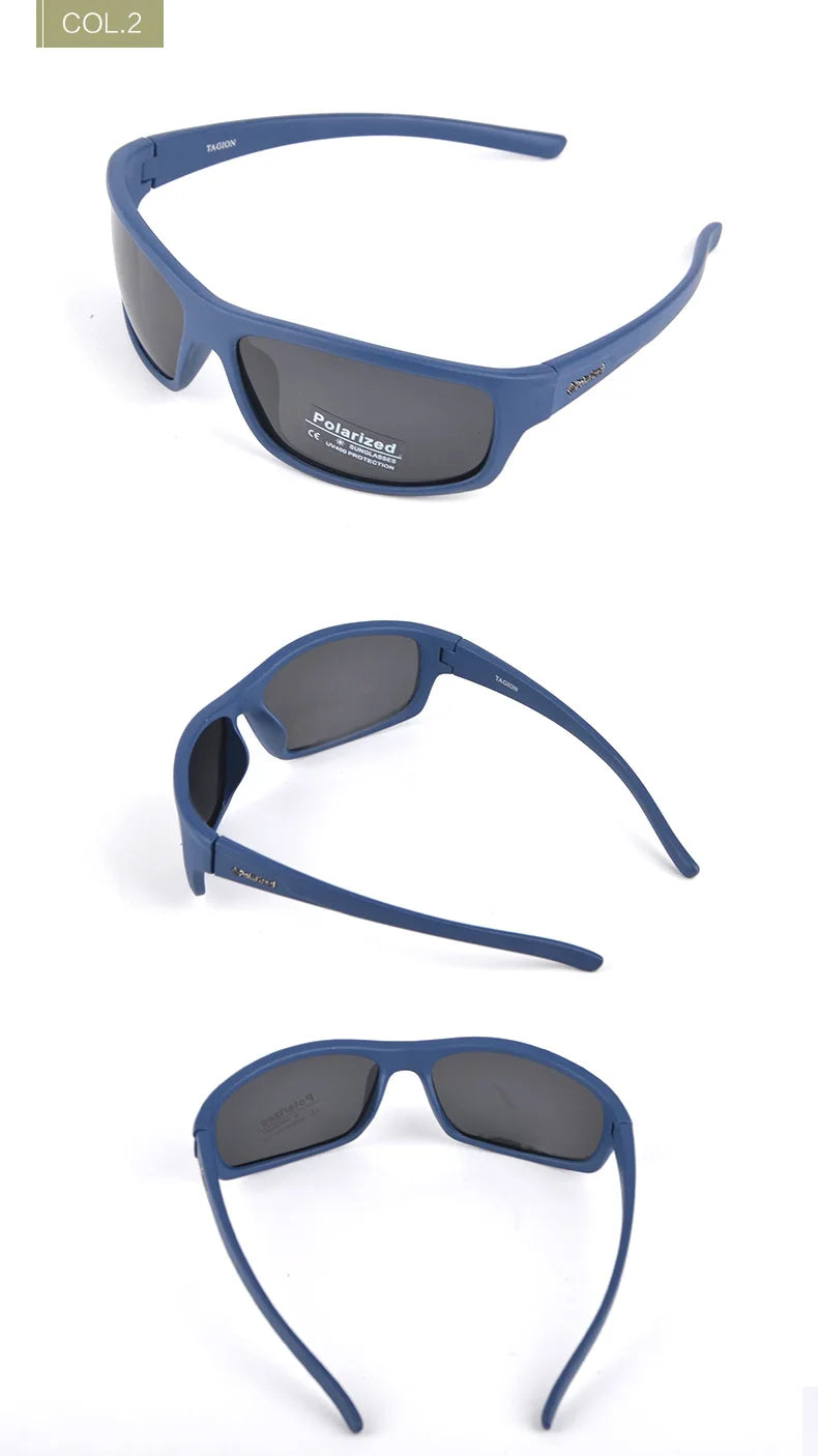 TAGION Sport Sunglasses Men Polarized Hipster Glasses UV400 Hiking Driving Glasses Lentes De Sol Hombre Polarizing Lenses TG5104