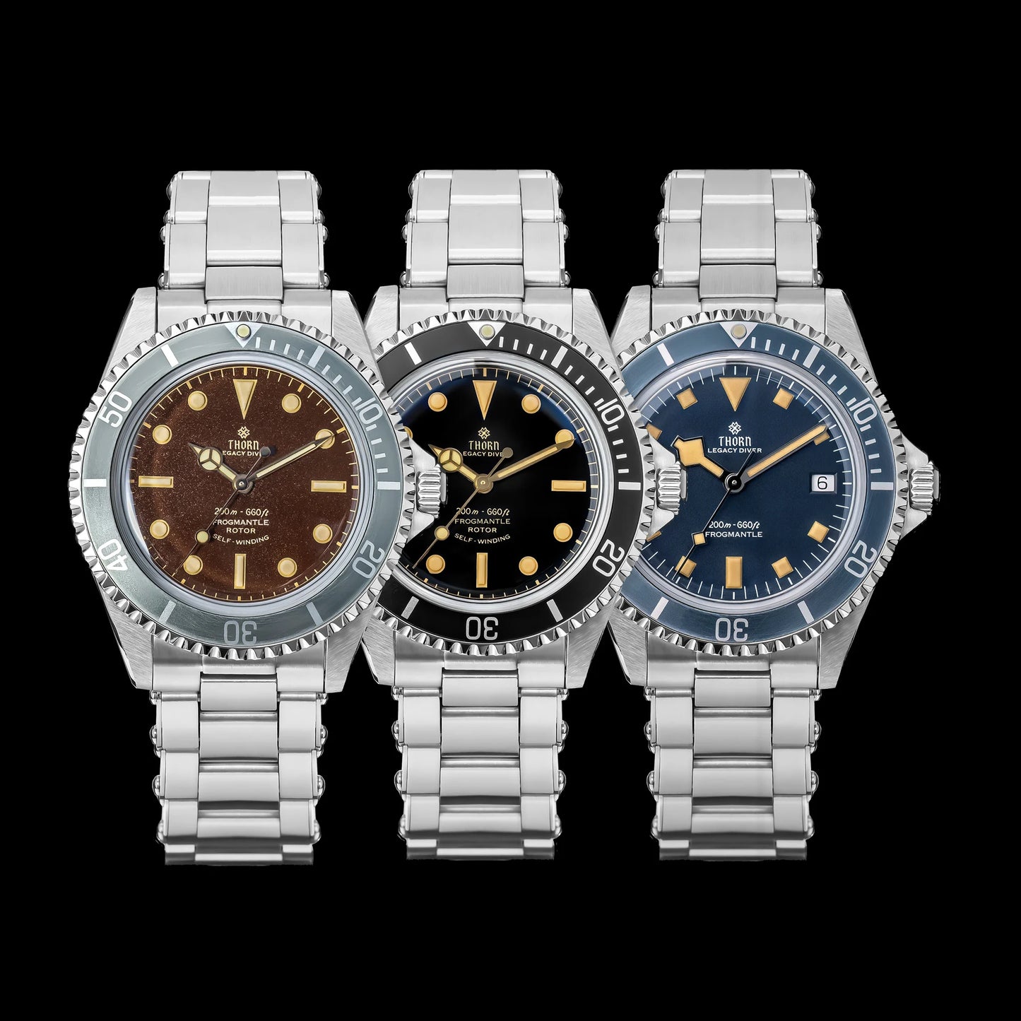 THORN T023 V2 40mm Men's Watch 316 Stainless Steel PT5000 Automatic Movement Mechanical Watch Sapphire 200m Waterproof Wristwatch