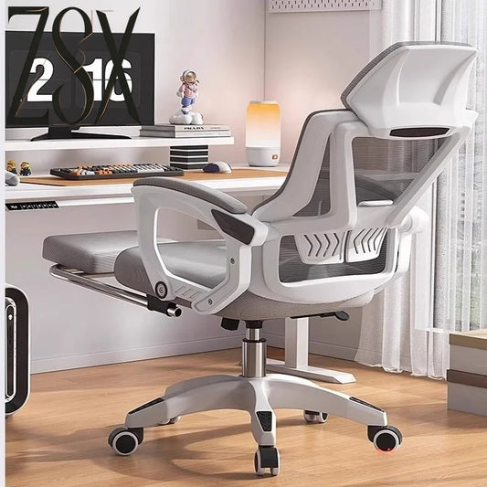 Chaise d'ordinateur ergonomique confortable, chaise de bureau pour jeux vidéo, idéale pour la chambre d'un étudiant, le bureau à domicile et les études.