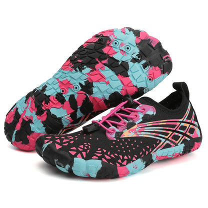 Quick Drying Aqua Shoes Women’s Water Shoes Swimming Barefoot Five Fingers Aqua Shoes Colorful Beach Seaside Light Sneakers
