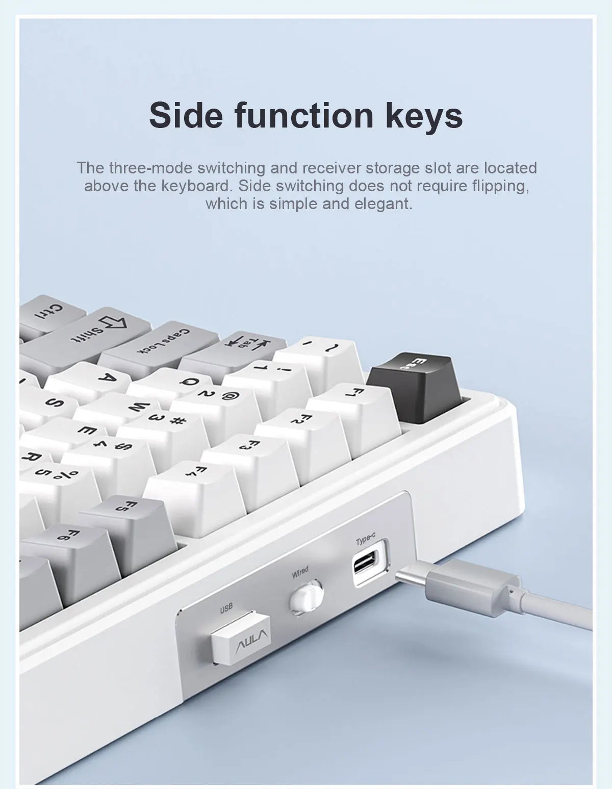 AULA F99 Mechanical Keyboard Bluetooth 5.0/2.4G Wireless/Wired Gasket-mounted Gaming Keyboard 99 Keys Customizable Keyboards